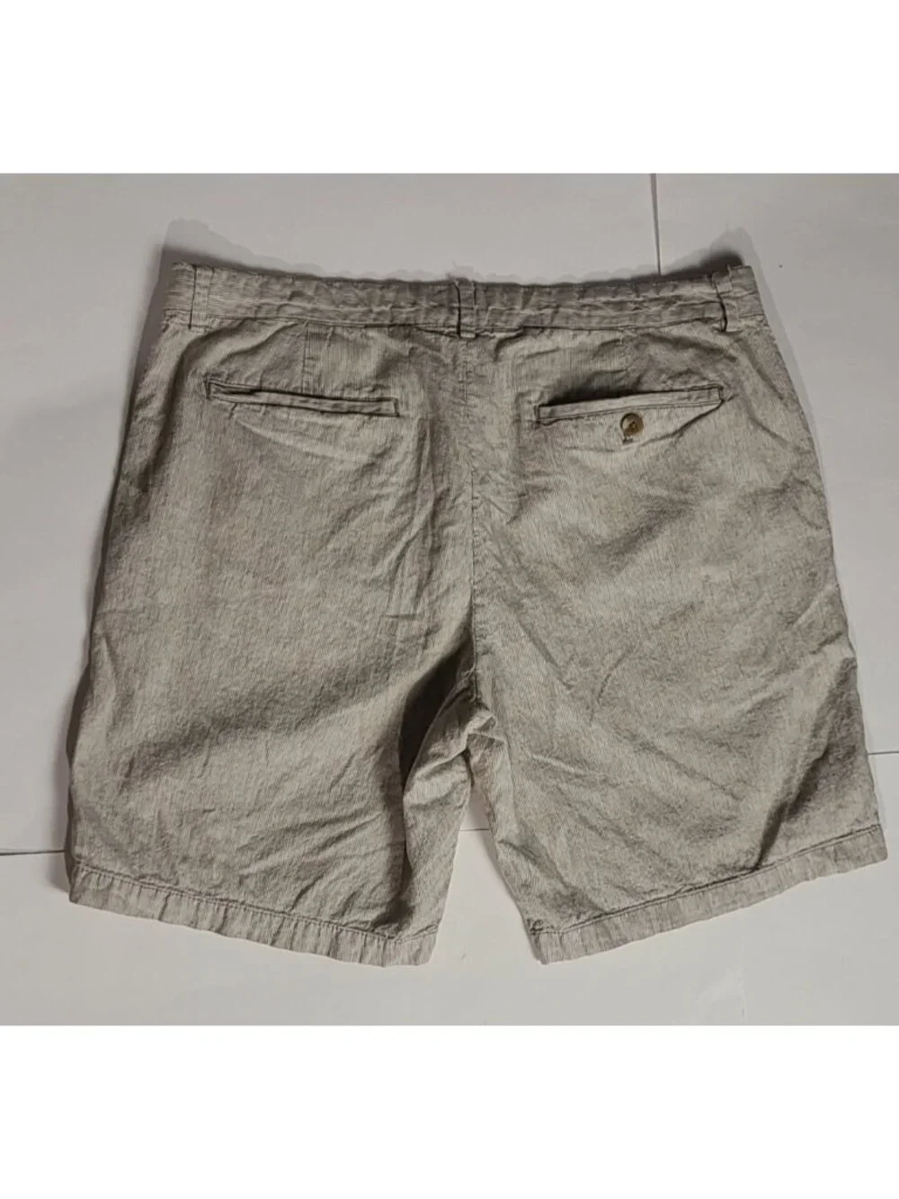 Banana Republic Mens Linen-Blend Casual Preppy Beach Summer Neutral Shorts 36
